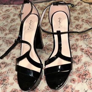 Black high heels perfect for a night out.